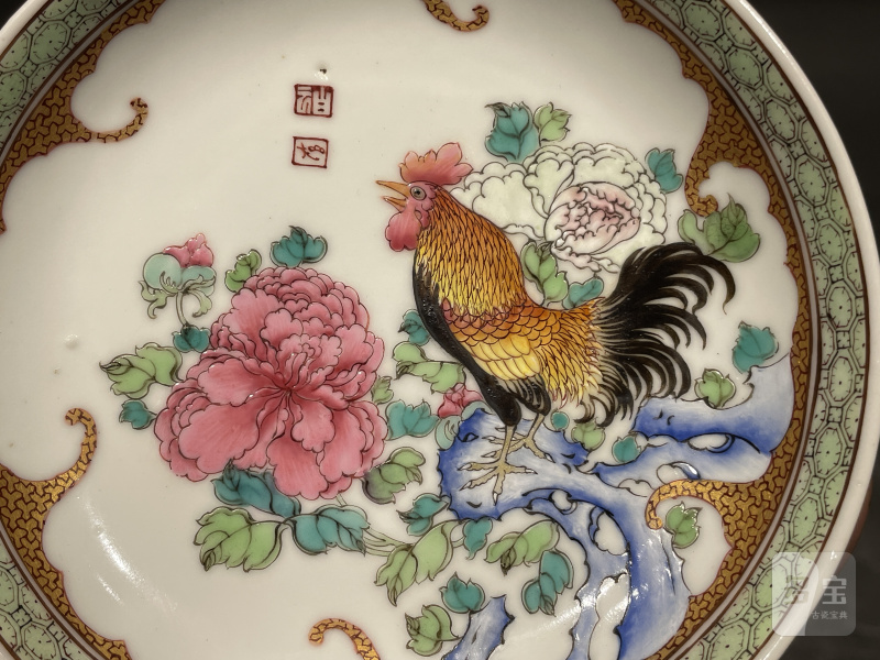清雍正 广珐琅“白云山人款”大吉图小盘一对 - 图3